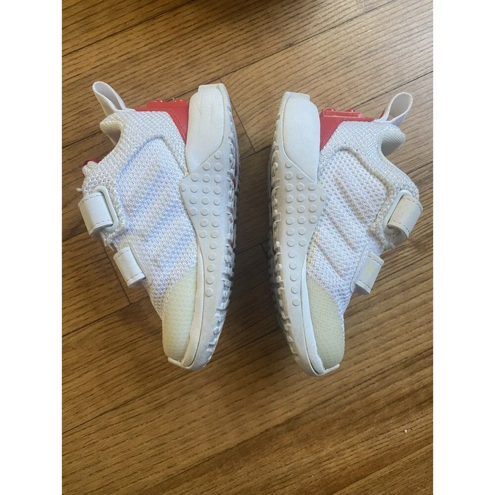 Adidas Lego Kids' Red White Size 5.5K Toddler Baby Sneakers With Box Rare GUC!